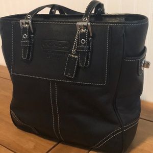 Coach Black Leather Bucket Purse
